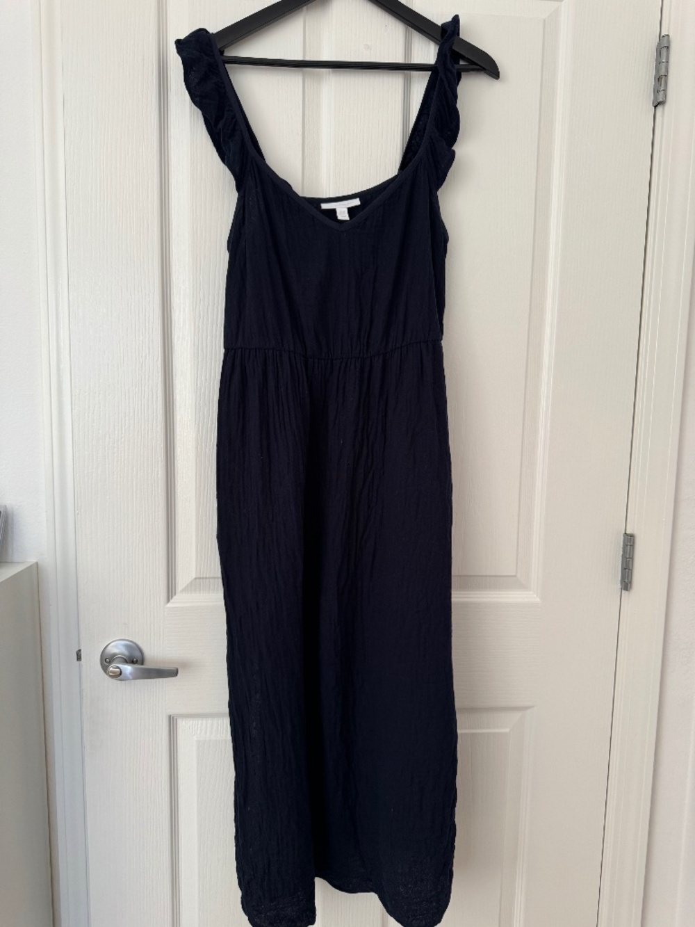 THE WHITE COMPANY - navy cotton maxi dress